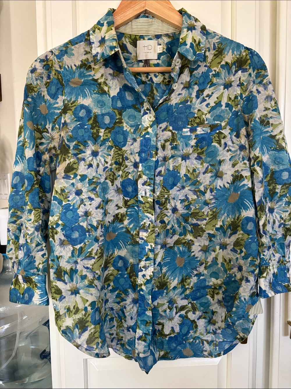 HD in Paris Blue Floral Button-Up Shirt